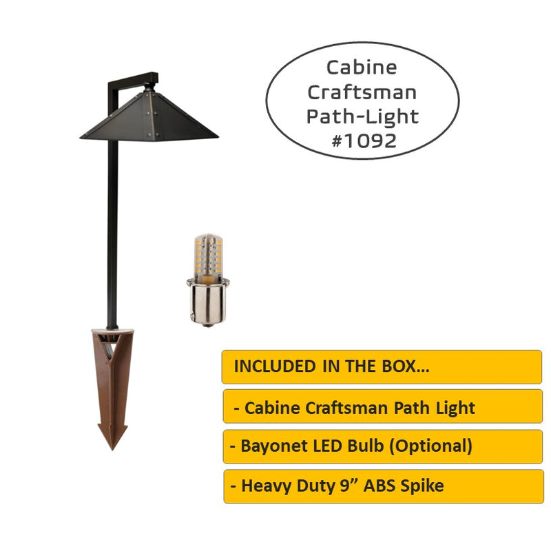 Cabine Solid Brass Craftsman Pathway Light | Outdoor Landscape Lighting