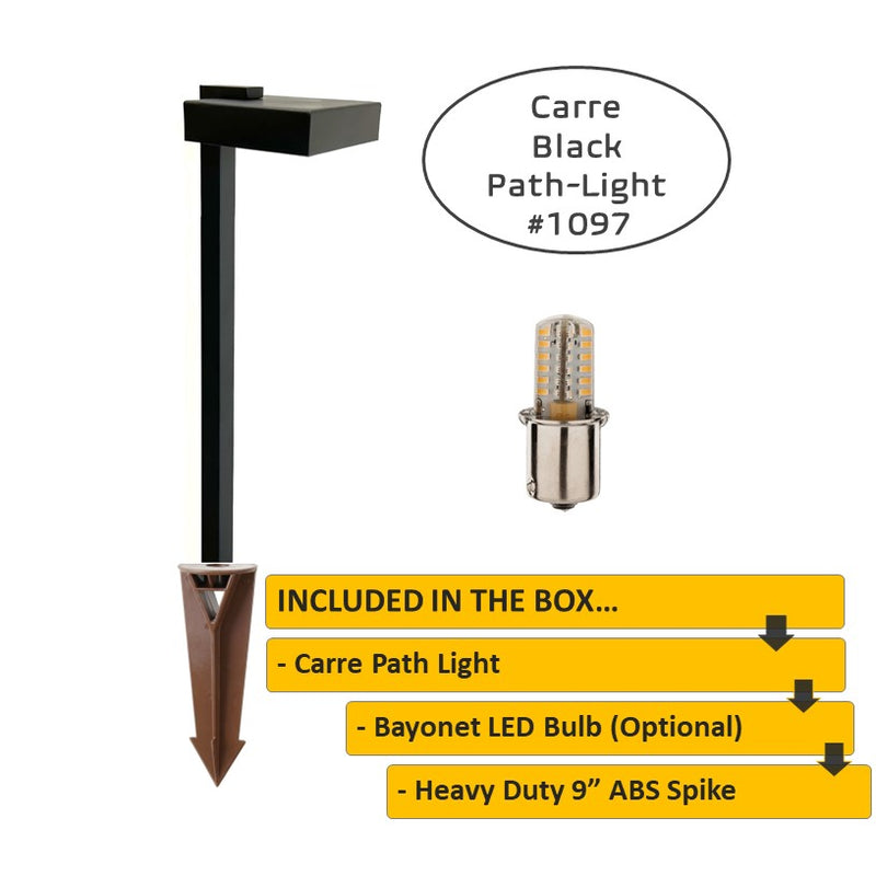 Carre Craftsman Contemporary  Solid Brass Outdoor Path & Area Light