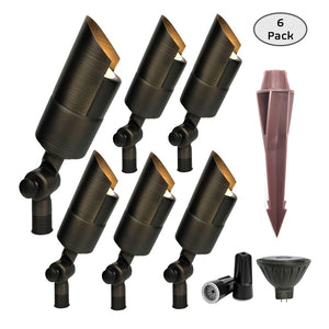 6 Pack Eifel Solid Brass Natural Bronze Spot Light