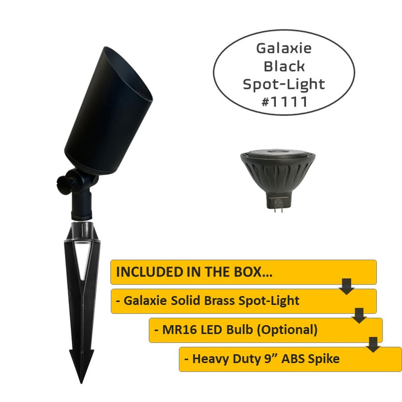Galaxie Solid Cast Brass Directional Spot Light Gun Metal Black