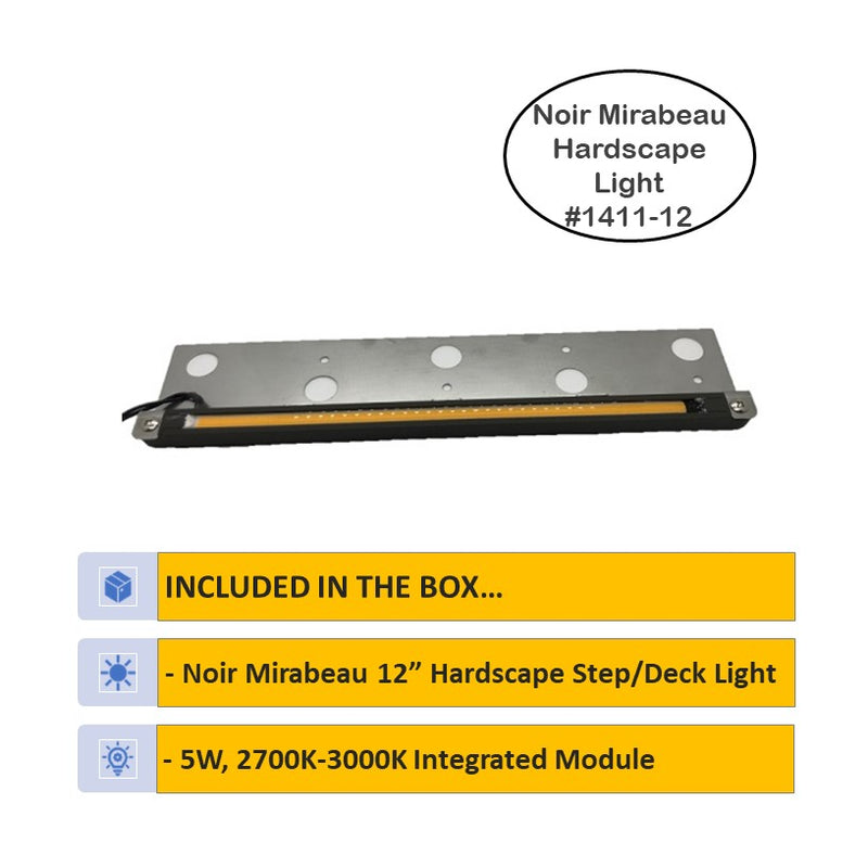 Mirabeau 12" Aluminum Hardscape Step/Deck & Retaining Wall Light