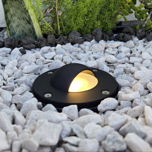 Demi Lune Deck Cover Cast Brass In-ground Well Light