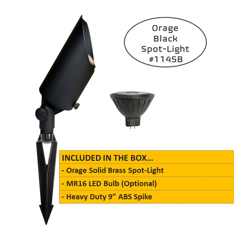 Orage Solid Cast Brass Directional Spot Light Gun Metal Black