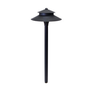 Spectra Solid Brass  Two Tiered Pathway Light (Black/Antique Bronze)