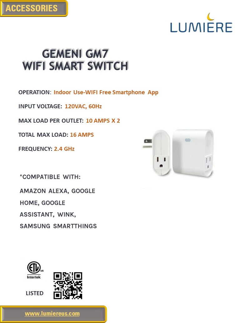 GM7 Wifi Dual Smart Plug