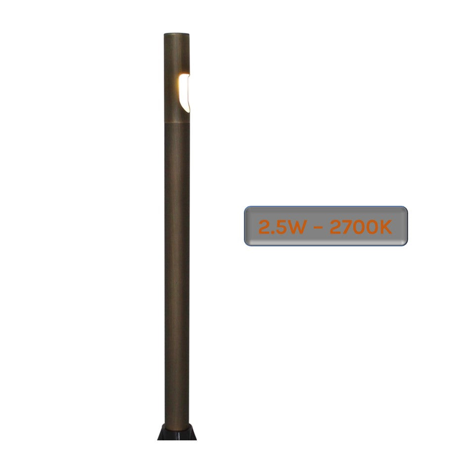 Baton Cast Solid Brass Path Light Landscape Lighting - Lumiere Lighting