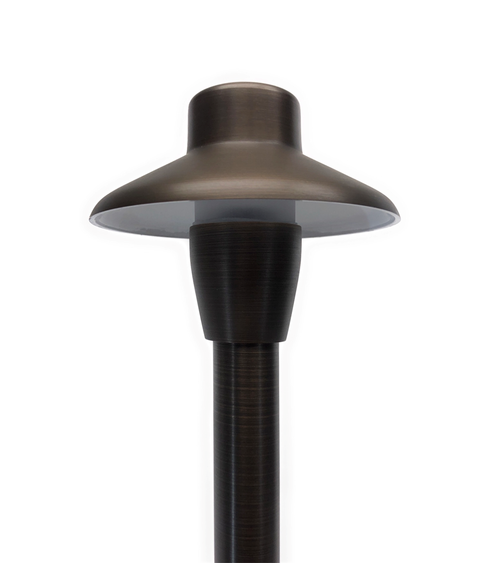 Capuchon Cast Solid Brass Path & Area Light - Outdoor Low Voltage Landscape Lighting - Lumiere Lighting