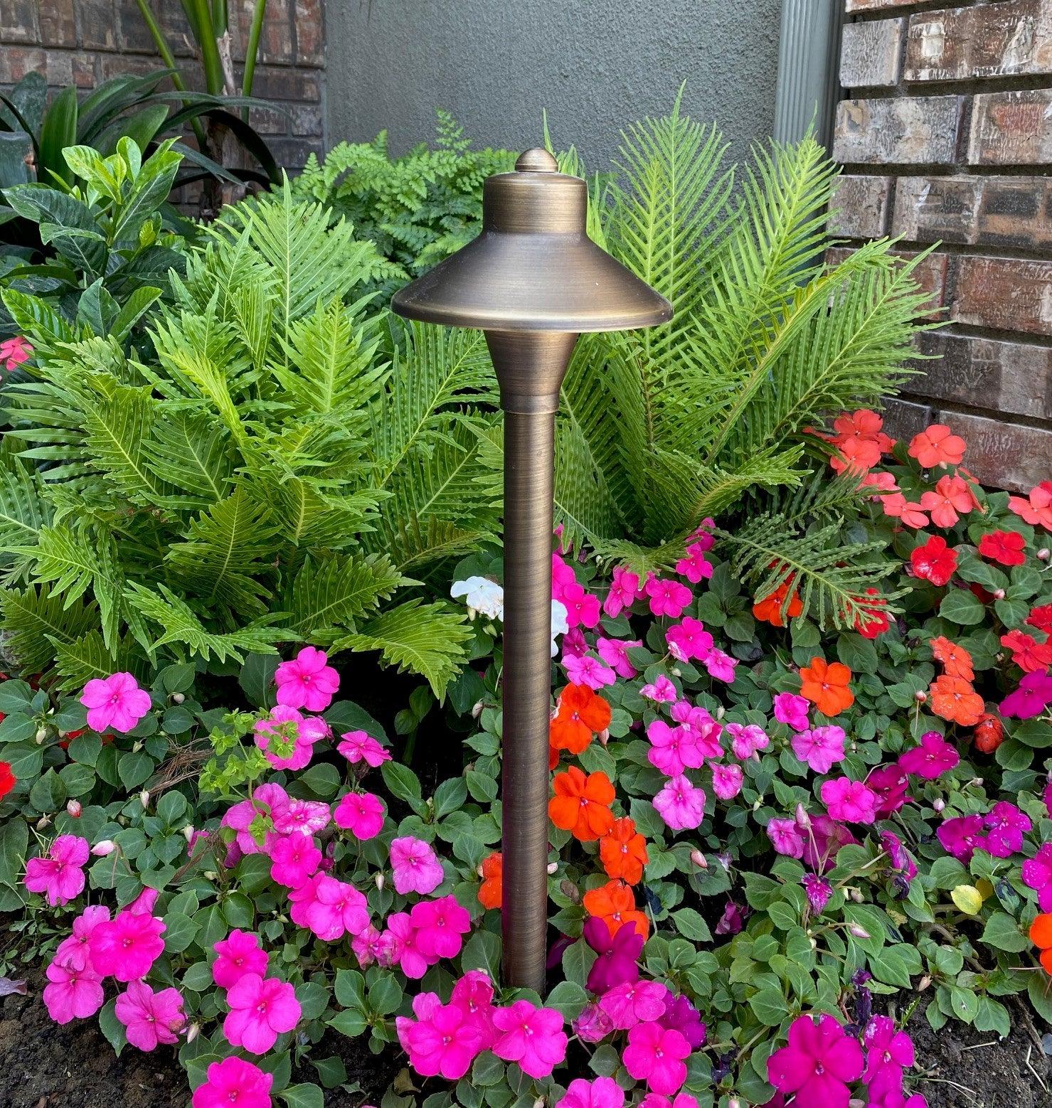4 Pack Abajour Solid Brass Professional Landscape Pathway Light - Lumiere Lighting