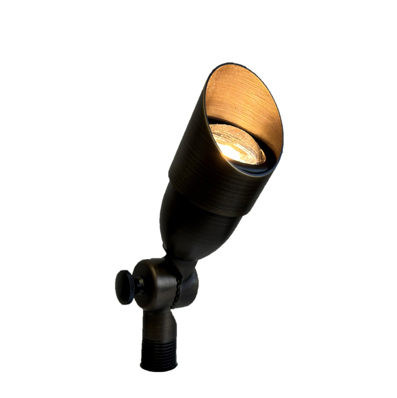 Poisson Solid Cast Brass Directional Mini Spot Light Natural Bronze