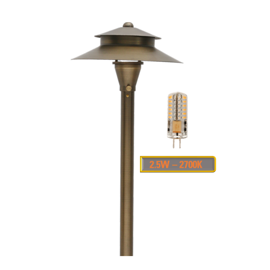 Spectra Solid Brass Spread Pathway Outdoor Landscape Lighting - Lumiere Lighting