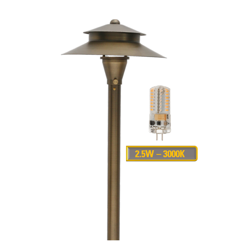 Spectra Solid Brass Spread Pathway Outdoor Landscape Lighting - Lumiere Lighting