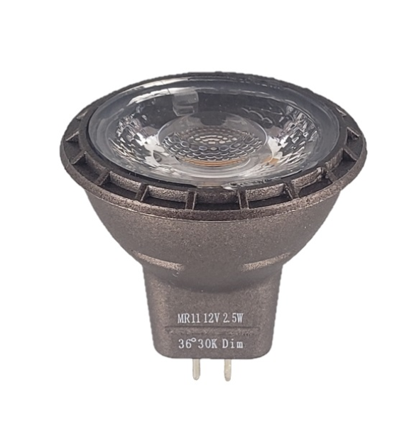 MR11 2.5W LED Bulb 3000k /2700K Warm White 36° Dimmable 12V AC/DC 230 Lumens - 25W Halogen Bulb Replacement - Lumiere Lighting