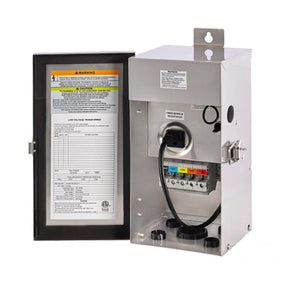 150W Heavy-Duty Stainless Steel Multi-Tap Low Voltage Transformer for Landscape Lighting