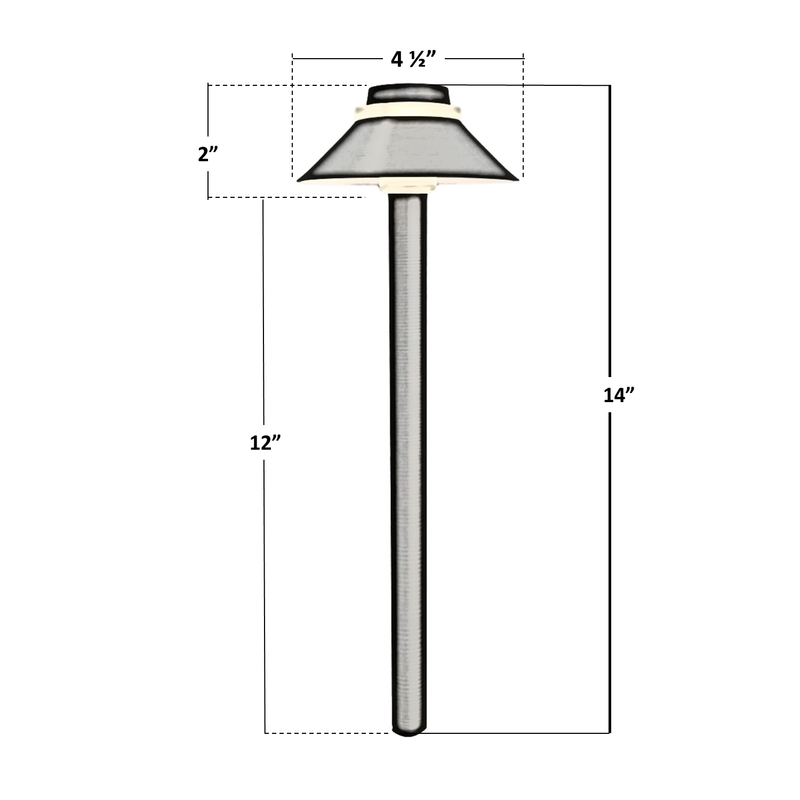 Ange Solid Brass Mini Pathway Light Natural Bronze