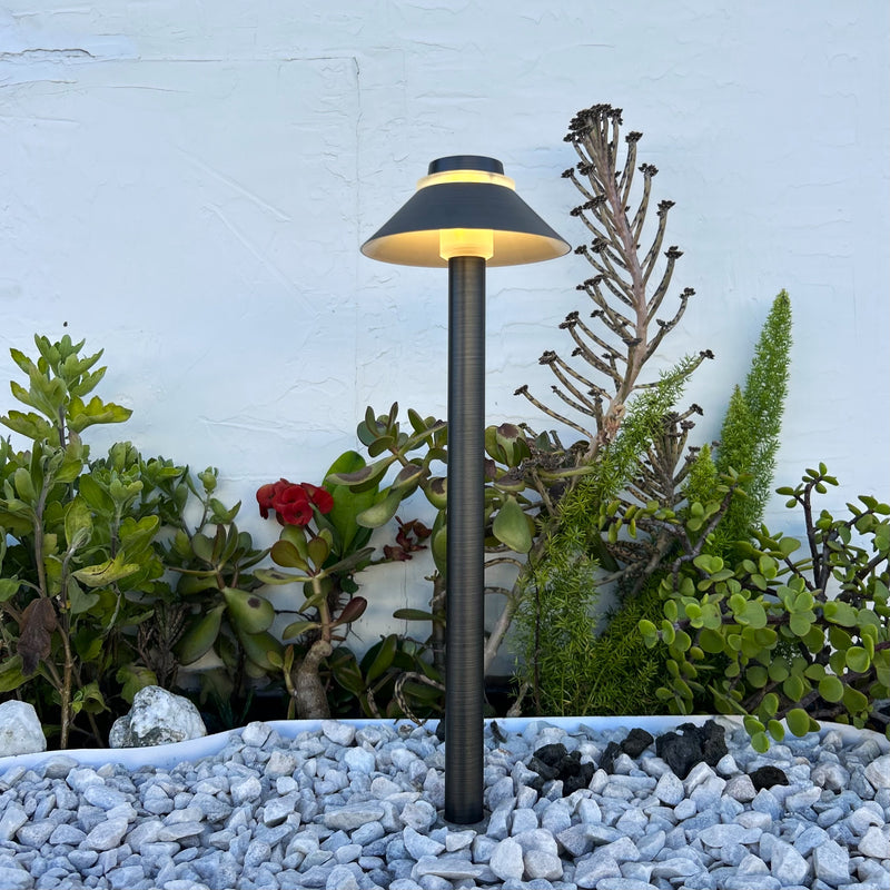 Ange Solid Brass Mini Pathway Light Natural Bronze