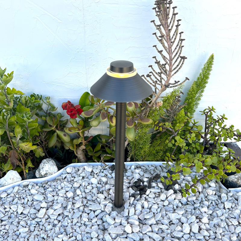 Ange Solid Brass Mini Pathway Light Natural Bronze