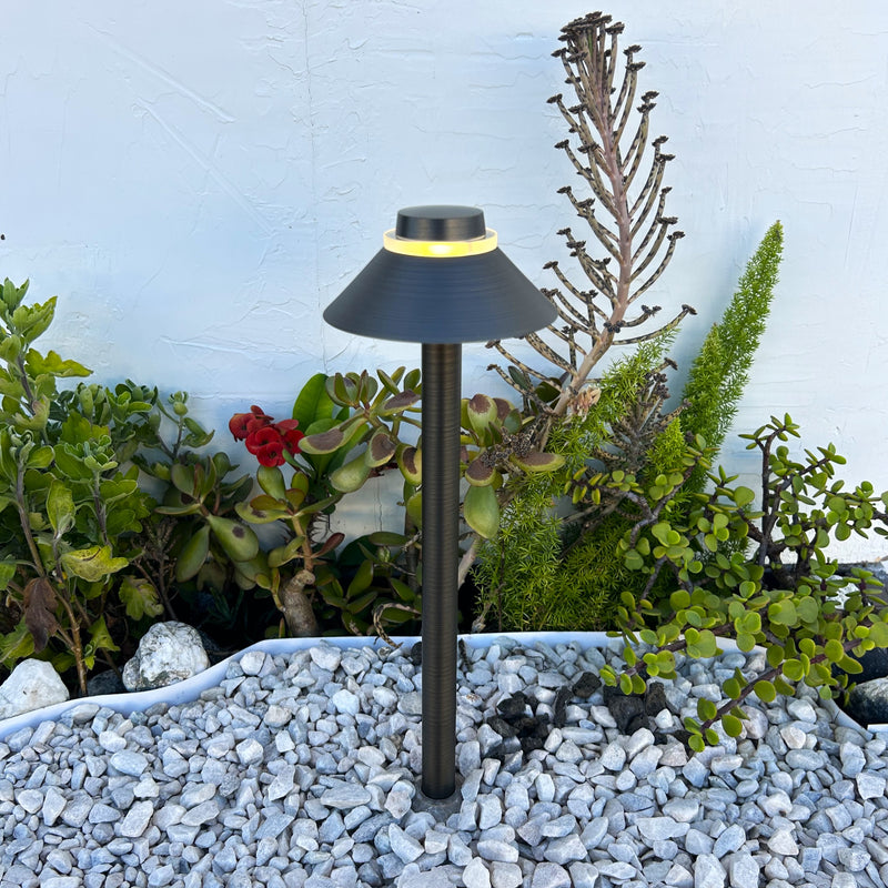 Ange Solid Brass Mini Pathway Light Natural Bronze