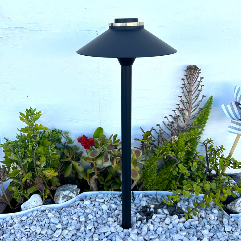 Atlantide Cast Brass Pathway Light Gun Metal Black