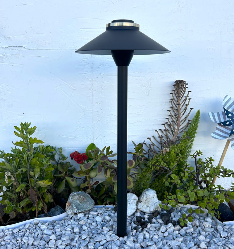 Atlantide Cast Brass Pathway Light Gun Metal Black