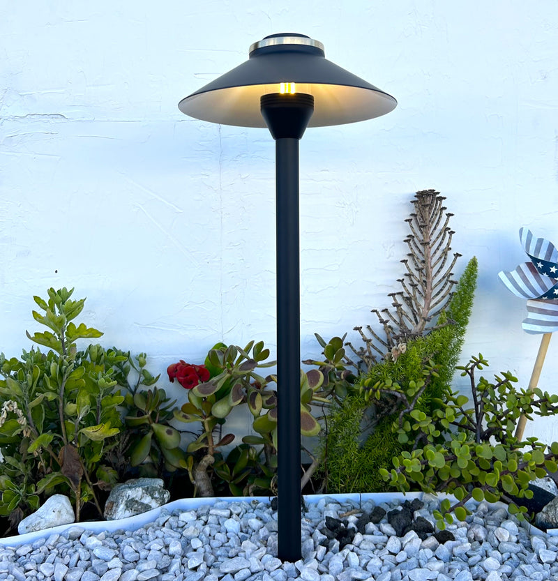 Atlantide Cast Brass Pathway Light Gun Metal Black