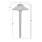 Noir Atlantide Cast Brass Pathway Light Gun Metal Black