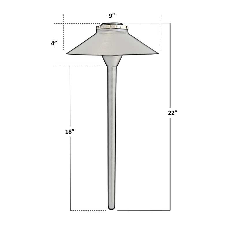 Atlantide Cast Brass Pathway Light Gun Metal Black