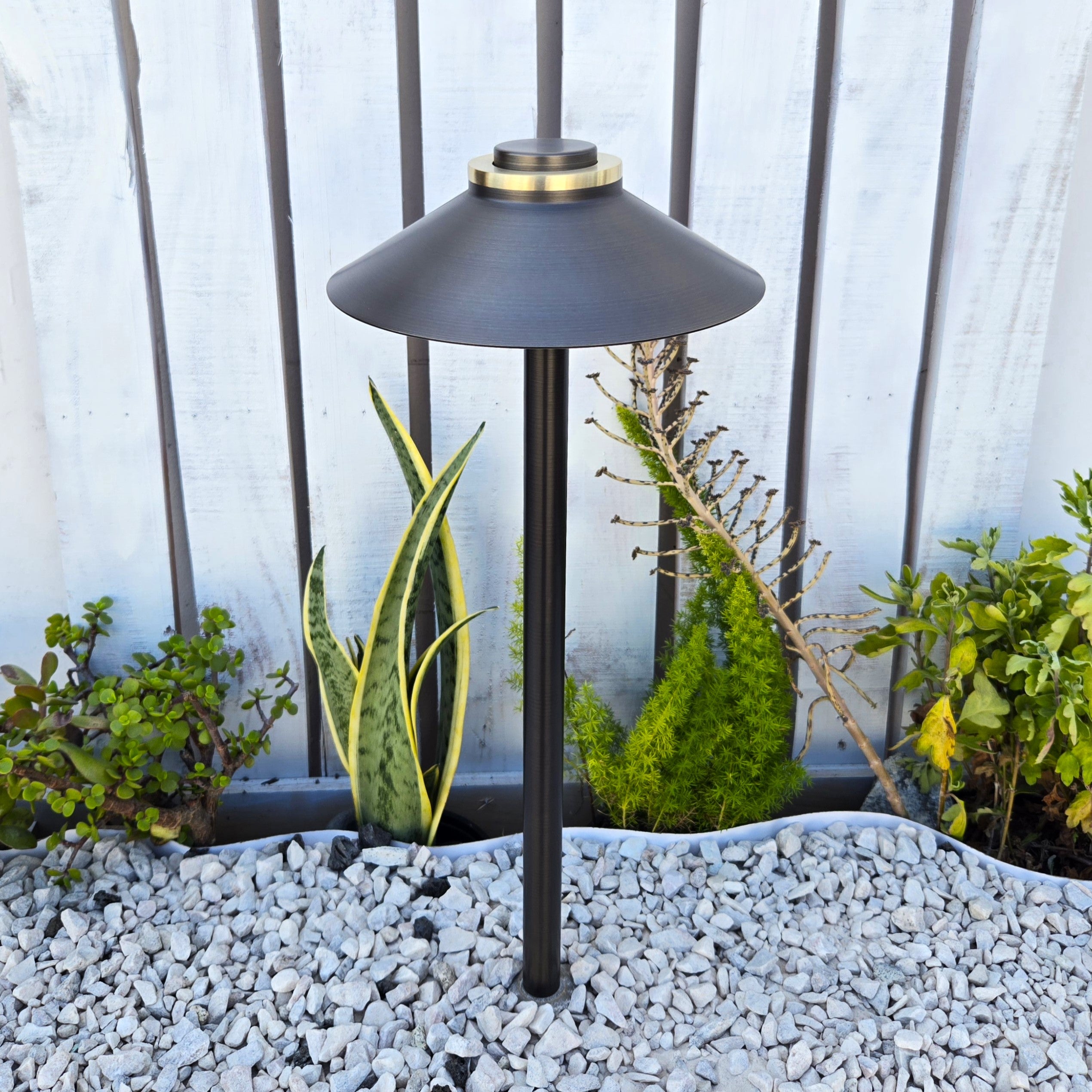 Home Decorators Outdoor LED Path Lights - Antique Bronze Finish, Hardwired & Even Lighting