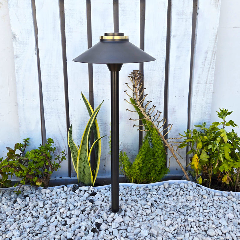 Atlantide Cast Brass Pathway Light Natural Bronze