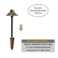 Auvent Cast Brass Mini Path Light Natural Bronze