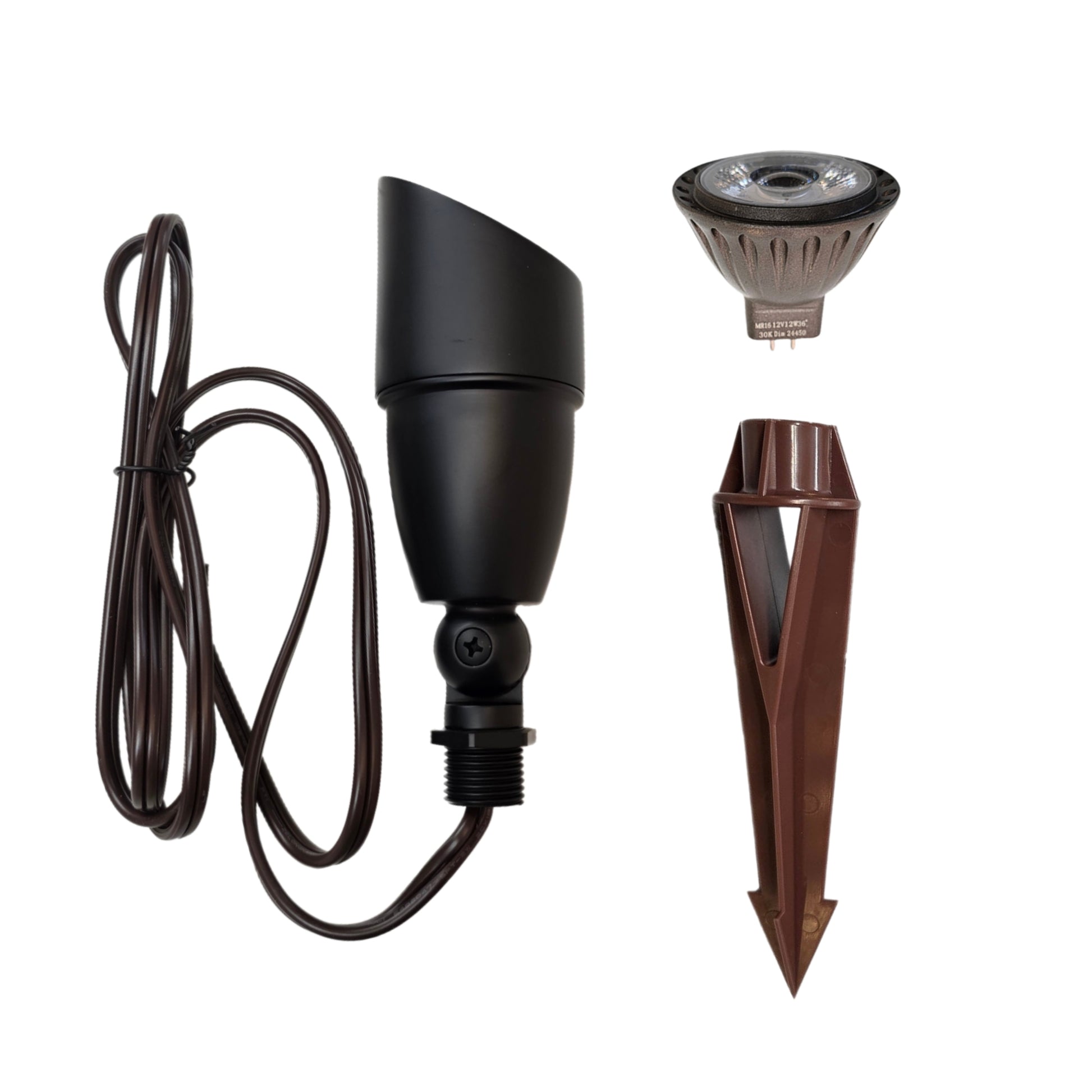 4 Pack Finesse Cast Brass Natural Bronze Outdoor Spotlight Kit for Outdoor Landscape Lighting by Lumiere Lighting