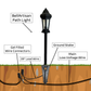 ABS Heavy Duty Plastic Spike 1/2" Thread for Outdoor Landscape Lighting Fixtures