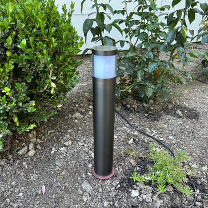 Brilia Cast Brass Bollard Contemporary Pathway Natural Bronze