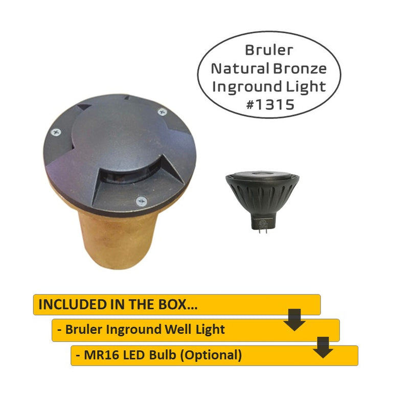 Bruler Solid Cast Brass In-Ground Well Light Outdoor Landscape Lighting