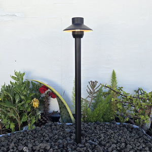 Calypso 4 Pack Solid Cast Brass Pathway Light - Dark Bronze Finish