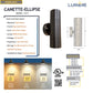 Canette Solid Cast Brass Up & Down Light Natural Bronze