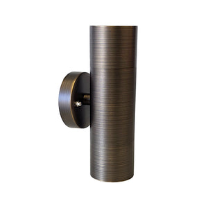 Canette Solid Cast Brass Up And Down Light Natural Bronze