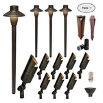 Pack I - Solid Brass Outdoor Landscape Pathway & Spot Lighting Set by Lumiere Lighting