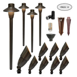 Pack II - Solid Cast Brass Outdoor Landscape Pathway & Spot Lighting Set by Lumiere Lighting