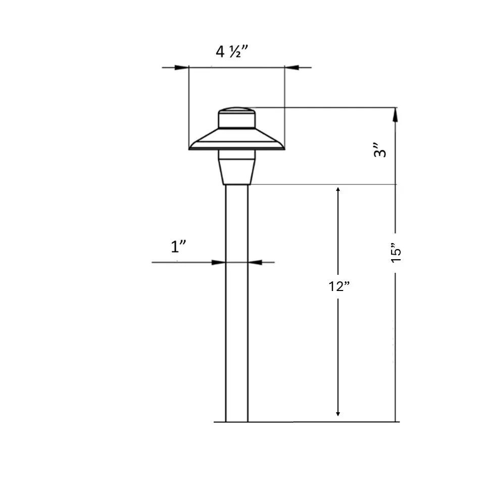 Capuchon Cast Brass Path Light Outdoor Landscape Lighting by Lumiere Lighting