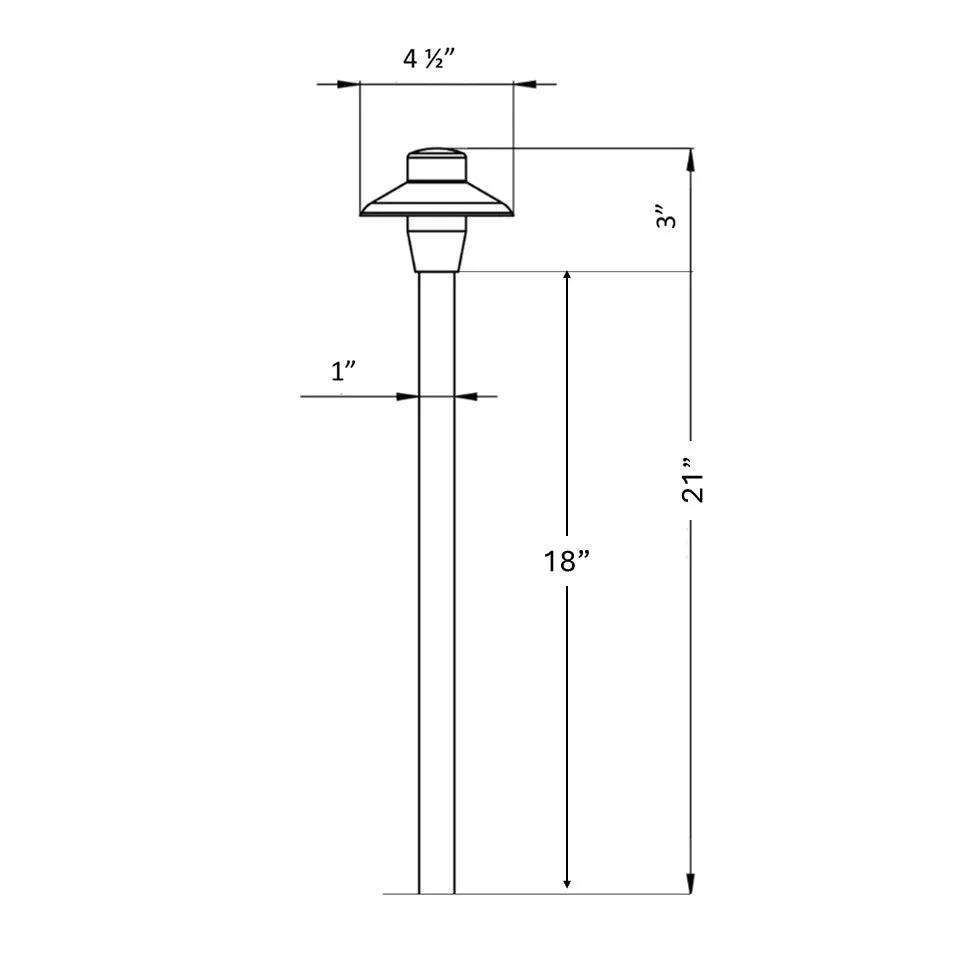 Capuchon Cast Brass Path Light Outdoor Landscape Lighting by Lumiere Lighting