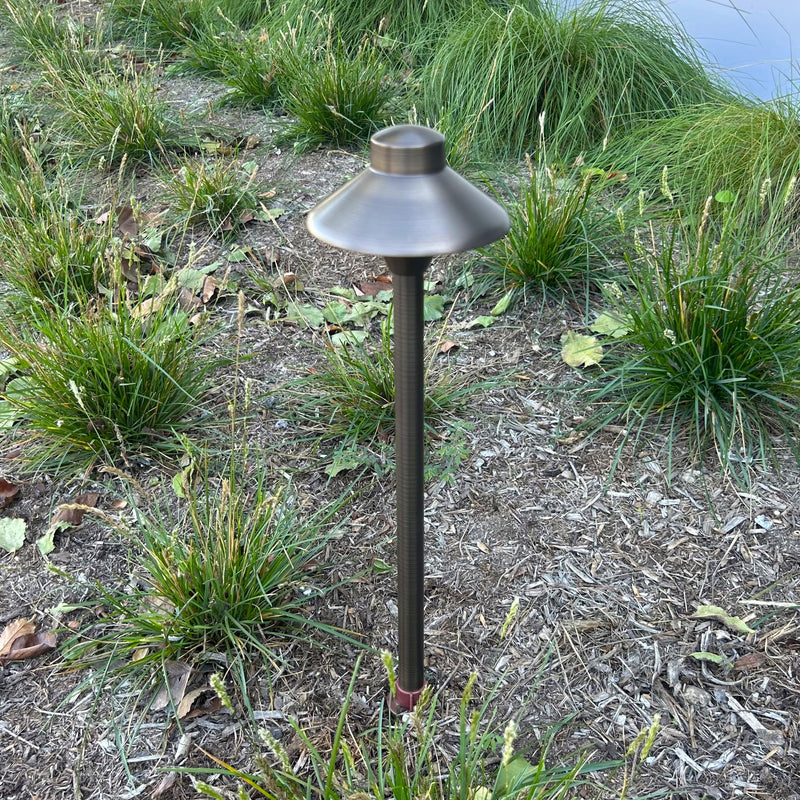 Cascade Solid Cast Brass Natural Bronze Pathway Light