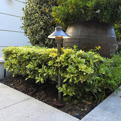 Cascade Cast Brass Path Light (Black/Natural Bronze)