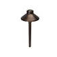 Cascade Cast Brass Path Light in bronze finish with conical shade for outdoor landscape lighting