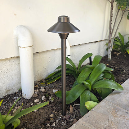 4 Pack Cascade Solid Cast Brass Pathway Light