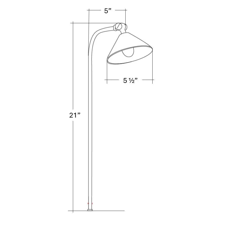 Noir Casquette Solid Brass Directional Path Light Outdoor Landscape Lighting by Lumiere Lighting