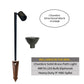 Chambre Solid Brass Directional Black Pathway Light