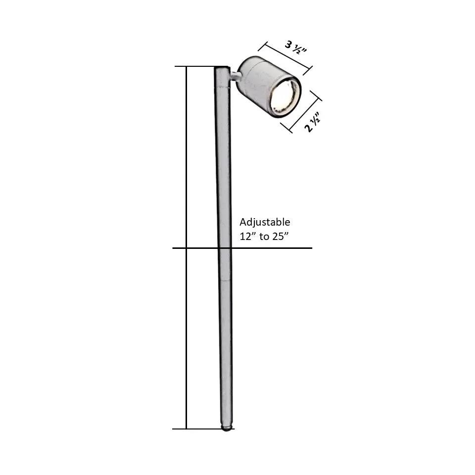 Chambre Solid Brass Directional Path Light Outdoor Landscape Lighting by Lumiere Lighting