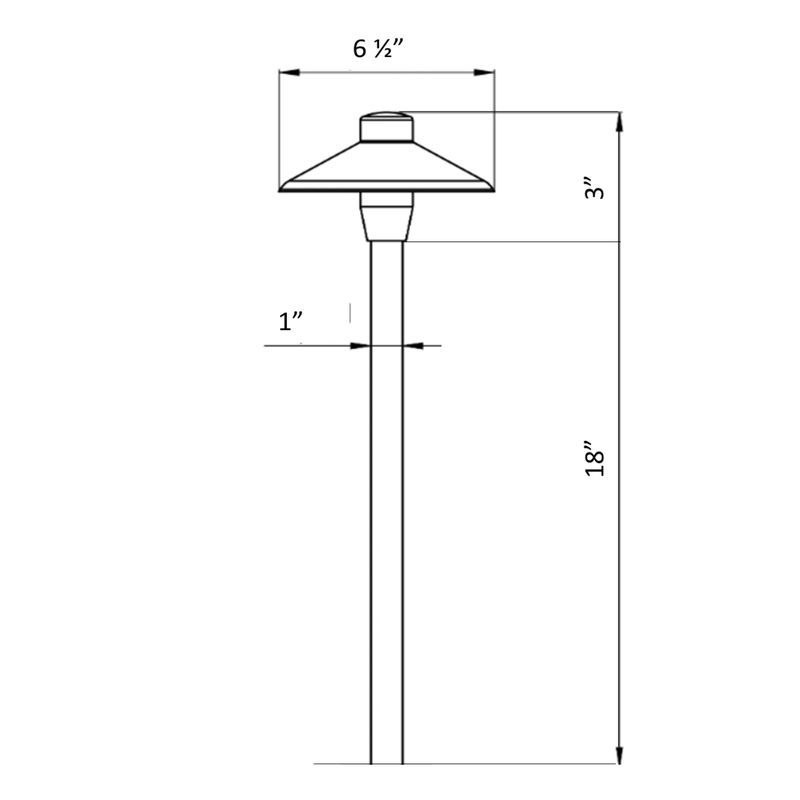 Chapelle Solid Cast Brass Pathway Light Natural Bronze