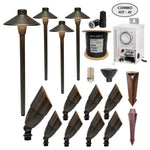 COMBO KIT III - Solid Cast Brass Outdoor Landscape Pathway & Spot Lighting by Lumiere Lighting