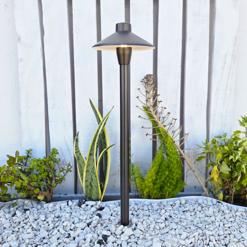 Chapelle Solid Cast Brass Pathway Light Natural Bronze